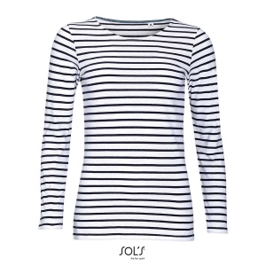 Tee-shirt femme manches longues rayé - MARINE WOMEN 4