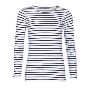 Tee-shirt femme manches longues rayé - MARINE WOMEN 14