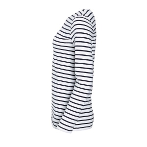 Tee-shirt femme manches longues rayé - MARINE WOMEN 18