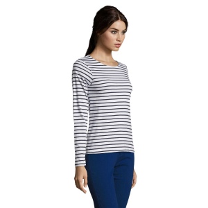 Tee-shirt femme manches longues rayé - MARINE WOMEN 12