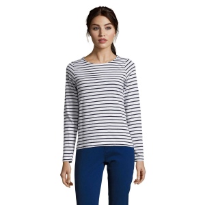 Tee-shirt femme manches longues rayé - MARINE WOMEN 2