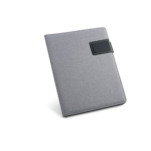 PYNCHON. Porte-documents A5 en simili lin et PU avec bloc de pages lignées 3