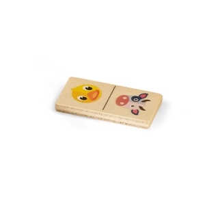 DOMIN. Jeu de dominos en bois pour enfants avec 28 des dessins d'animaux 7