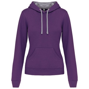 Sweat-shirt capuche contrastée femme 18