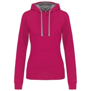 Sweat-shirt capuche contrastée femme 17