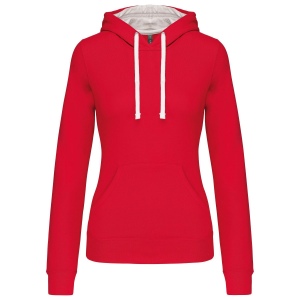 Sweat-shirt capuche contrastée femme 12