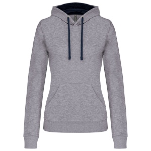 Sweat-shirt capuche contrastée femme 11