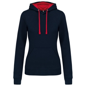 Sweat-shirt capuche contrastée femme 9