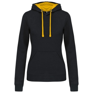 Sweat-shirt capuche contrastée femme 4