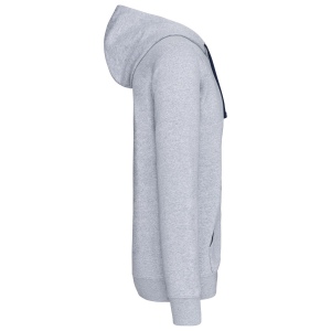 Sweat-shirt zippé capuche contrastée 26