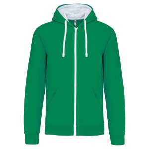 Sweat-shirt zippé capuche contrastée 9