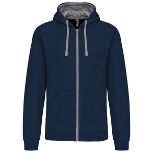 Sweat-shirt zippé capuche contrastée 5