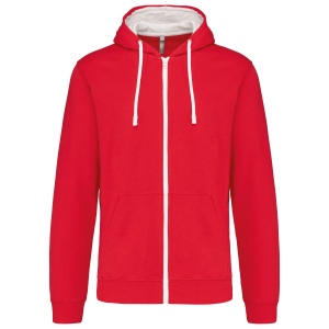 Sweat-shirt zippé capuche contrastée 7