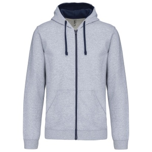 Sweat-shirt zippé capuche contrastée 6