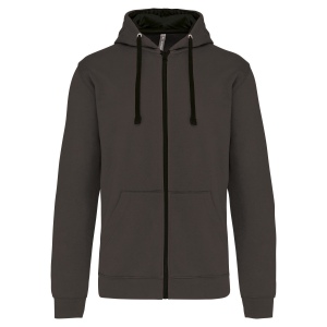 Sweat-shirt zippé capuche contrastée 8