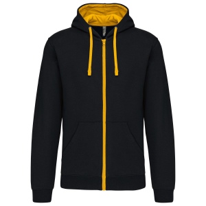 Sweat-shirt zippé capuche contrastée 4