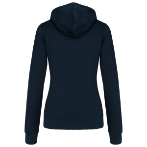 Sweat-shirt zippé capuche contrastée femme 11