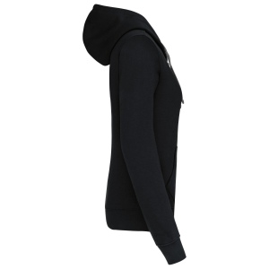 Sweat-shirt zippé capuche contrastée femme 14