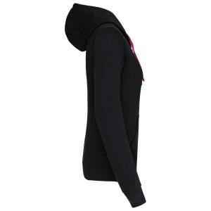 Sweat-shirt zippé capuche contrastée femme 15