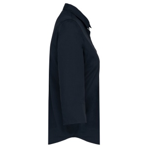 Chemise popeline polycoton manches 3/4 entretien facile femme 35