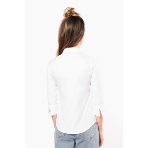 Chemise popeline polycoton manches 3/4 entretien facile femme 41