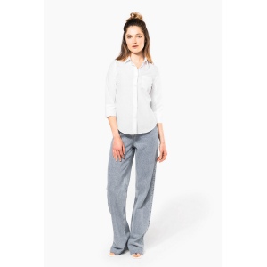Chemise popeline polycoton manches 3/4 entretien facile femme 43