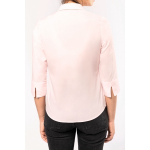 Chemise popeline polycoton manches 3/4 entretien facile femme 48