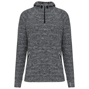 Sweat-shirt à capuche 1/4 zip sport unisexe 5