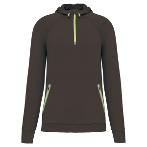 Sweat-shirt à capuche 1/4 zip sport unisexe 2