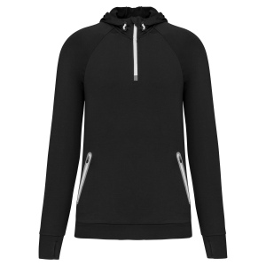 Sweat-shirt à capuche 1/4 zip sport unisexe 6