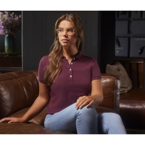 Polo femme stretch