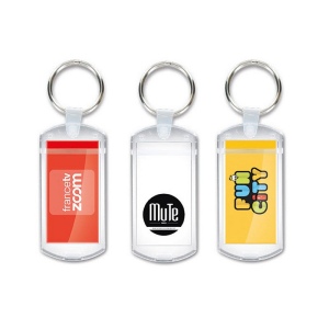 PORTE CLES TRANSPARENT PORTE-ETIQUETTE (anneau 25 mm) 3