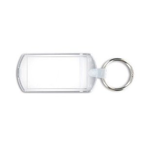 PORTE CLES TRANSPARENT PORTE-ETIQUETTE (anneau 25 mm) 2