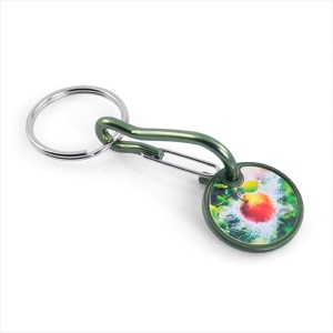 Porte-clés jeton aluminium - at2 - puht marquage quadri 2