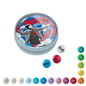 Bonbons en chocolat M&amp;M’S® personnalisés en boîte transparente