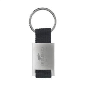 Porte-clés en métal mat combiné à du nylon tissé robuste et avec un anneau à clés solide 2