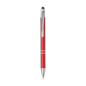 Stylo à encre bleue en aluminium avec embout/pointeur en caoutchouc pour écrans tactiles (comme iPhone/iPad), corps d'aspect métallique coloré mat et clip/bouton-poussoir en métal 9