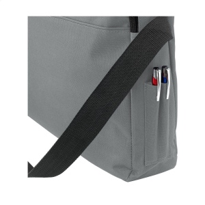 Sac bandoulière/porte-documents en polyester 600D avec poche principale spacieuse, 2 pochettes pour stylos et bandoulière réglable 10
