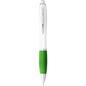 Stylo bille avec corps blanc et grip coloré Nash (encre bleue) 3