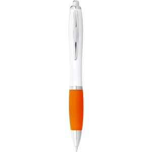 Stylo bille avec corps blanc et grip coloré Nash (encre bleue) 5