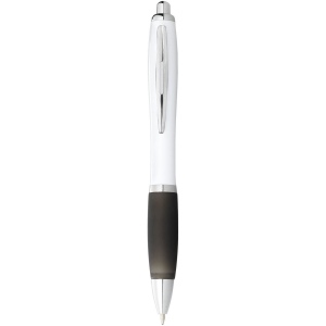Stylo bille avec corps blanc et grip coloré Nash (encre bleue) 4