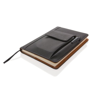 Carnet de notes avec pochette pour téléphone 5
