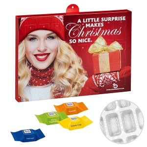 Calendrier de l’avent de marque Premium avec des cubes au chocolat Ritter Sport