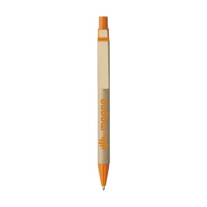 Stylo à encre bleue avec corps en carton certifié FSC Recycled, accents colorés et clip en bois 4