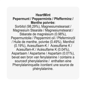 Boîte distributrice en forme de coeur, remplie avec environ 8 g (50 pièces) de bonbons à la menthe sans sucre 7