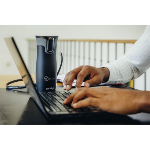 Mug thermos à double paroi isolé sous vide avec paroi intérieure en acier inoxydable 19