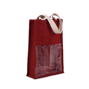 Sac porte-bouteilles en jute 6