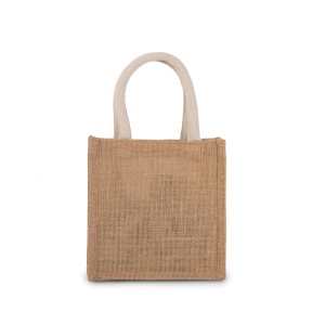 Sac style cabas en toile de jute - petit modèle 11