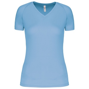 T-shirt de sport manches courtes col v femme 15