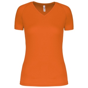 T-shirt de sport manches courtes col v femme 2